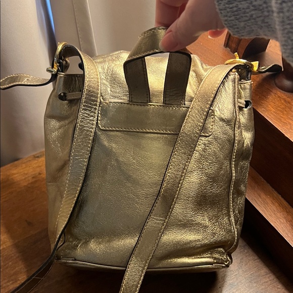 Salvatore Ferragamo Metallic Gold Shoulder Bag - Picture 5 of 12